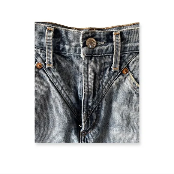 AGOLDE Palladium High Rise Denim Skirt with Raw Hem in Color Renewal Size 23. - Picture 7 of 8